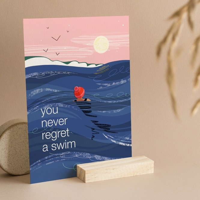 You Never Regret A Swim Greeting Card