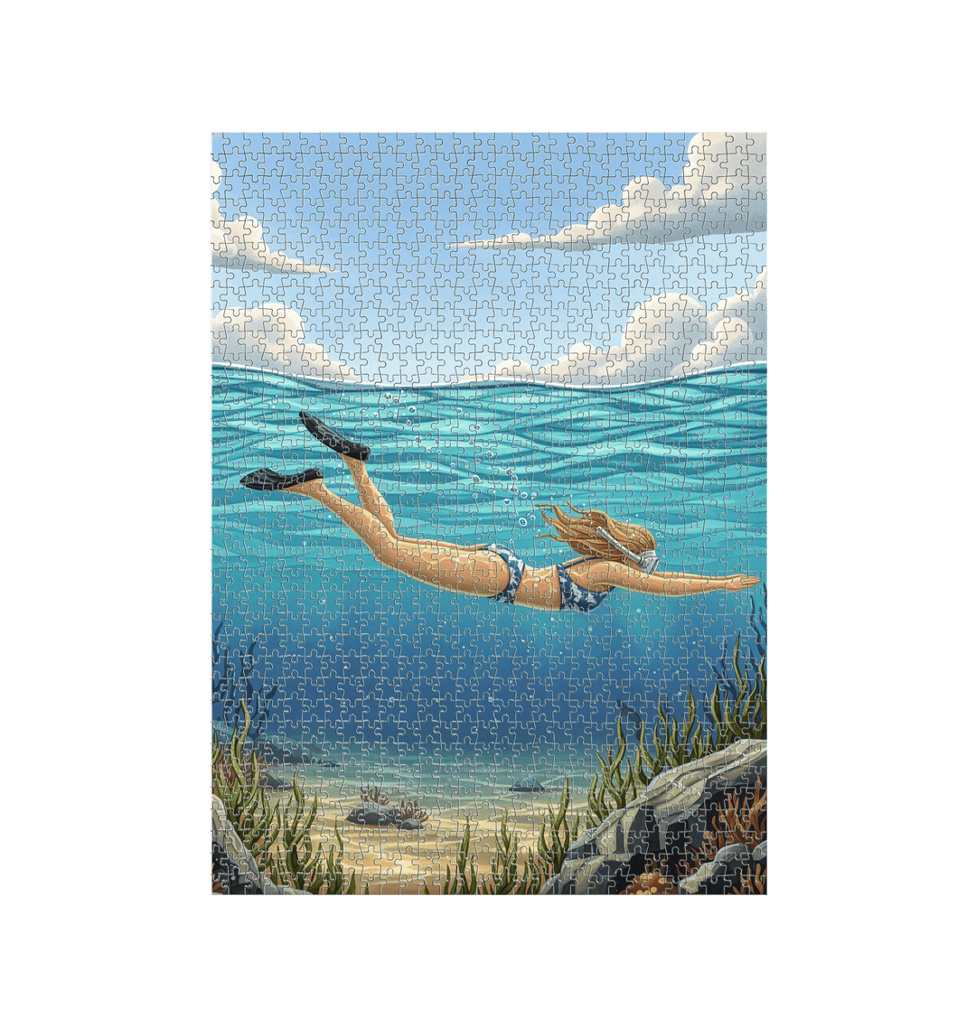 White Jigsaw Puzzles Front