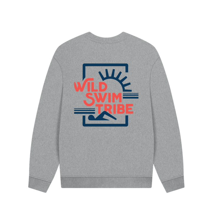 Athletic Grey Printed Sweater Back