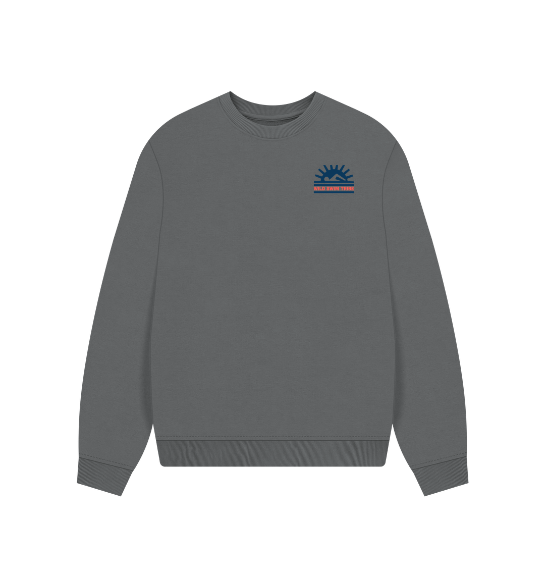 Slate Grey Printed Sweater Front