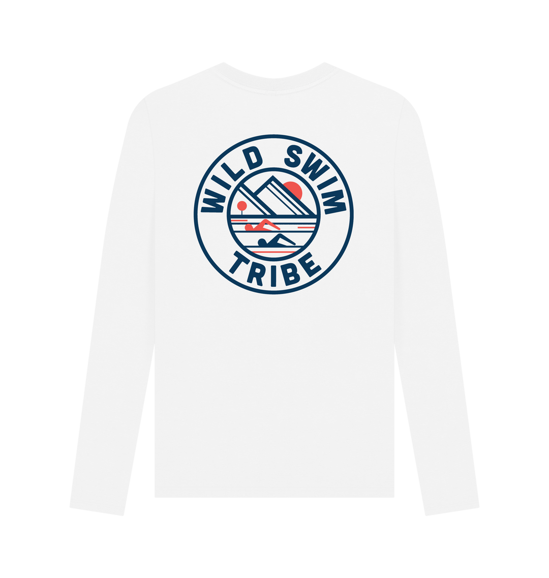 White Printed Long Sleeve T Shirt