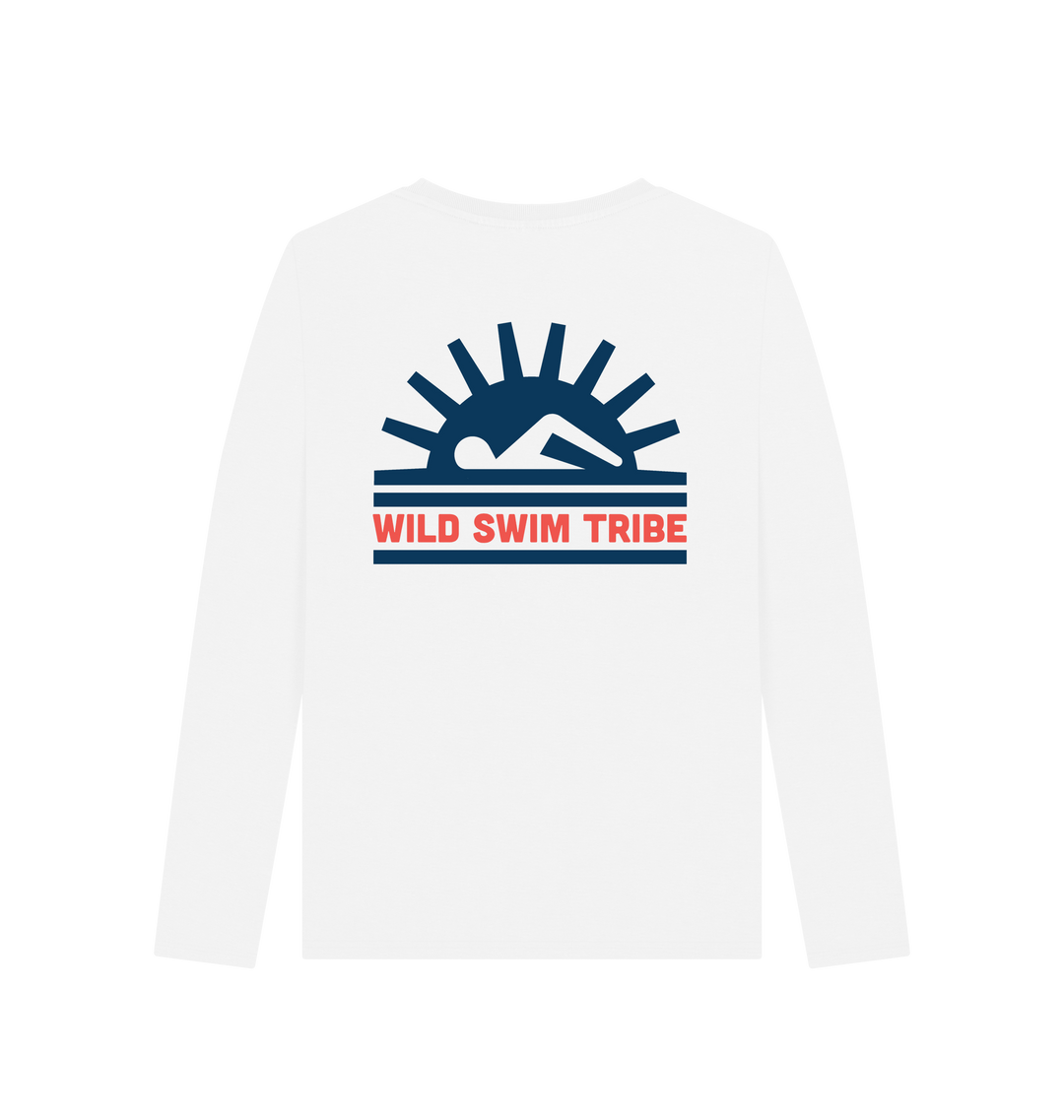 White Printed Long Sleeve T Shirt