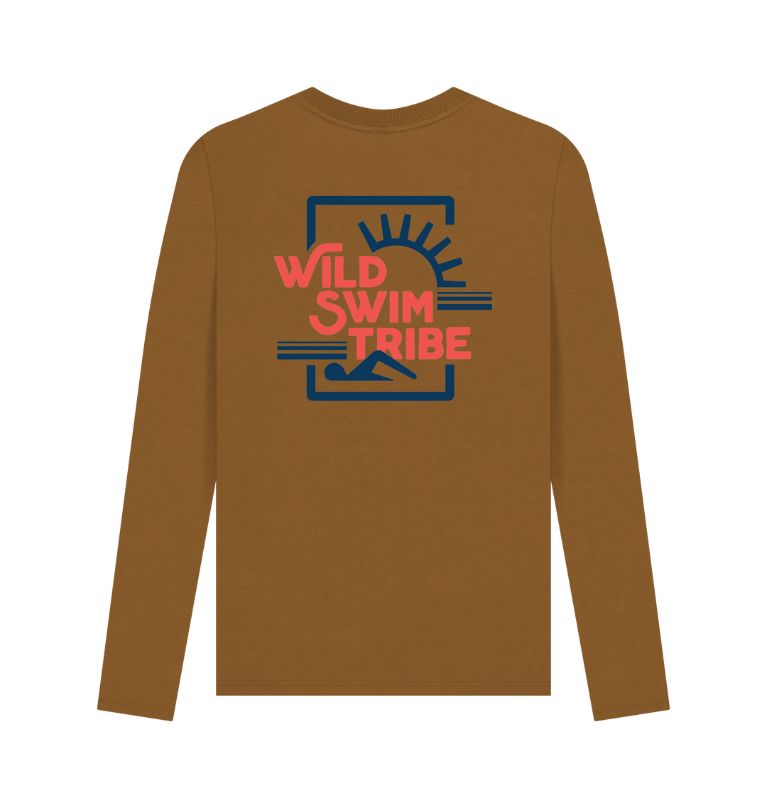 Brown Printed Long Sleeve T Shirt