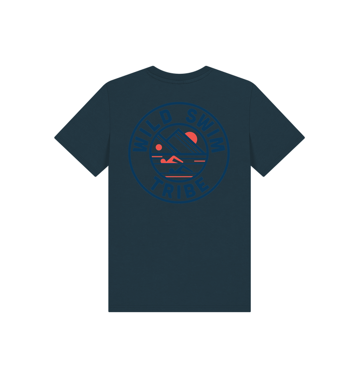 Denim Blue Printed Kids T-Shirt