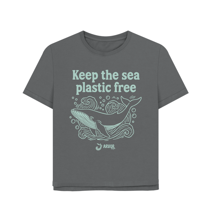 Slate Grey Printed T-shirt Front