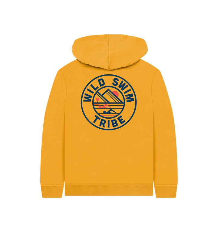 Mustard Printed Kids Hoodie