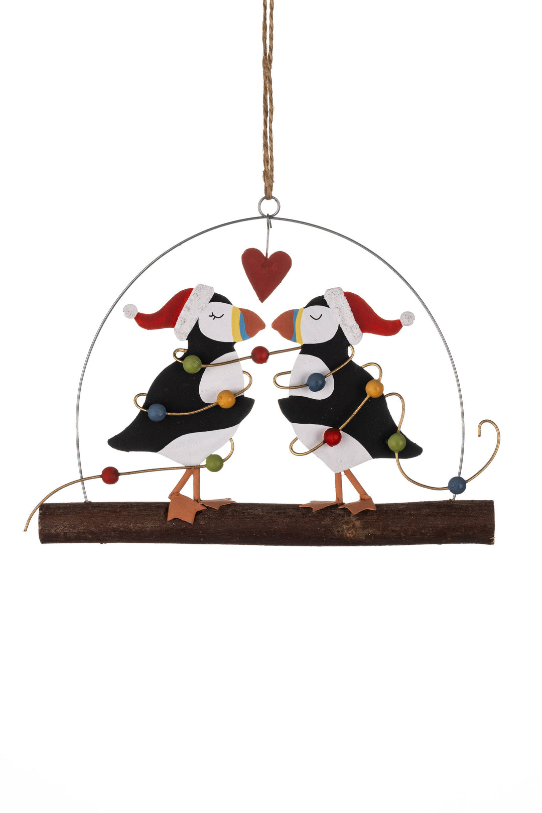 Puffins Tangled In Lights