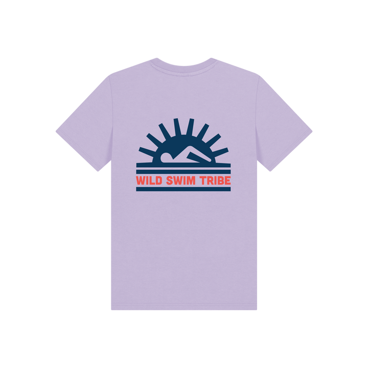 Soft Lilac Printed Kids T-Shirt Back