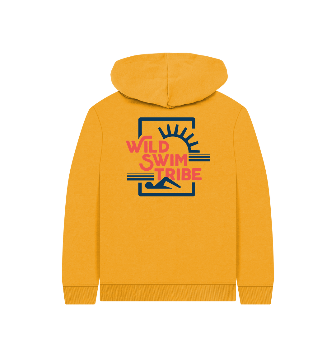 Mustard Printed Kids Hoodie