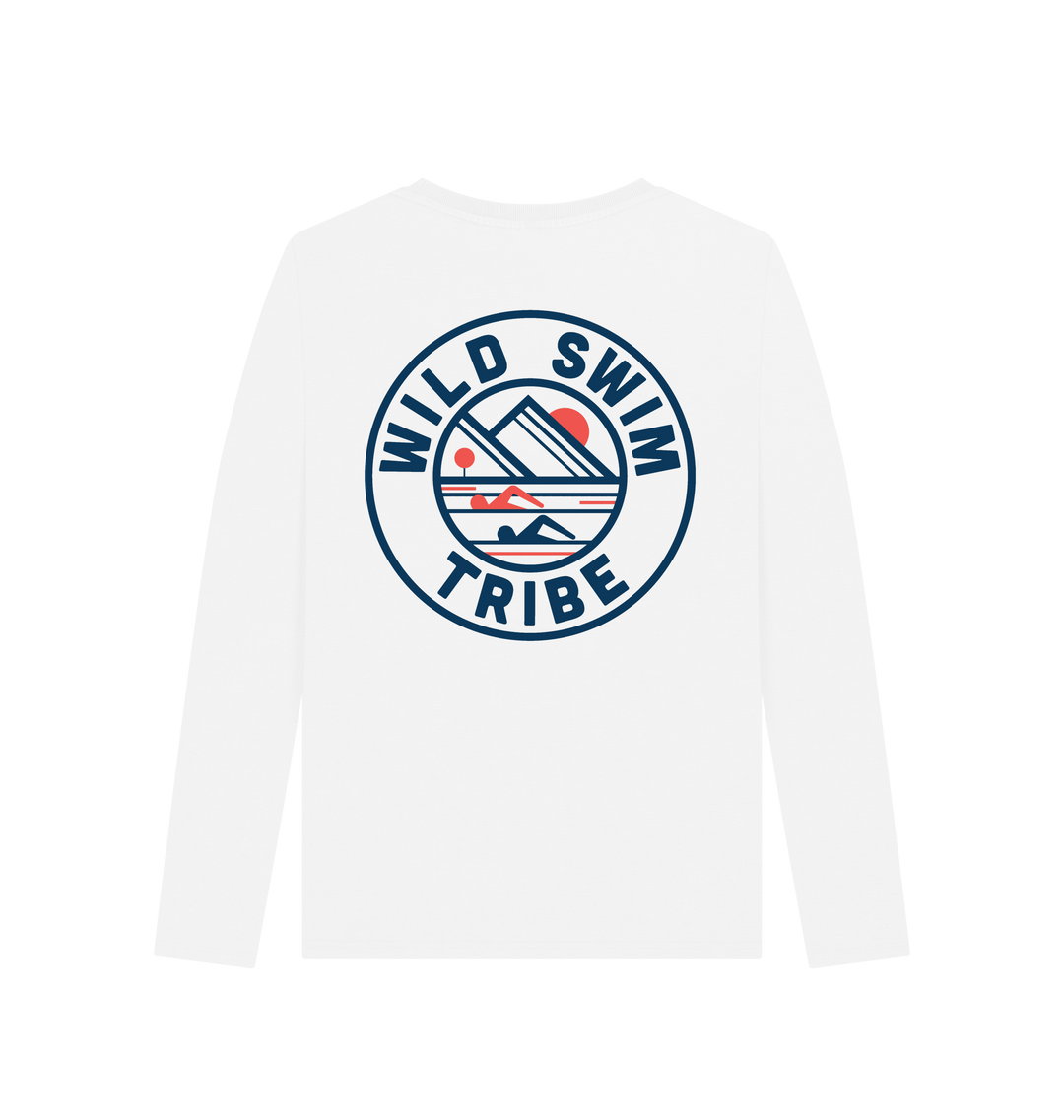 White Printed Long Sleeve T Shirt