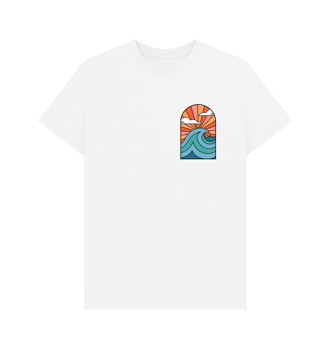 White 'WAVE' Mens Tee