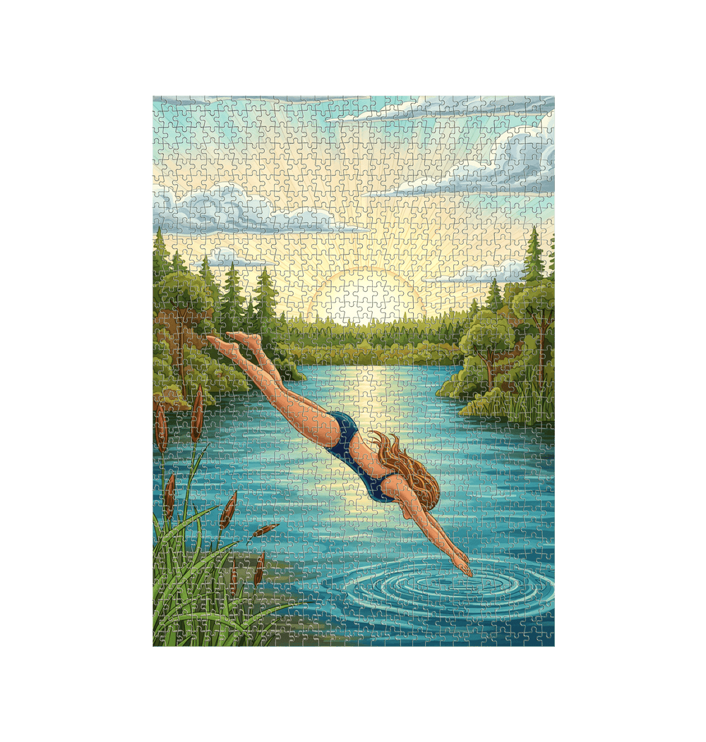 White Jigsaw Puzzles Front