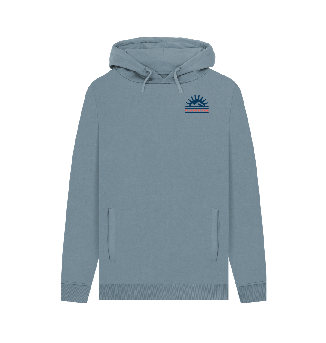 Stone Blue Printed Hoody Front