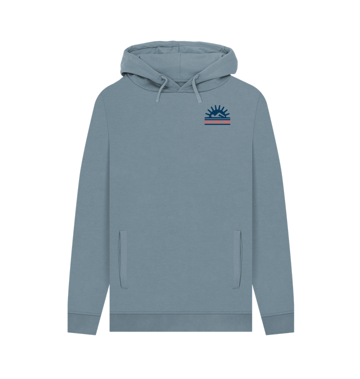 Stone Blue Printed Hoody Front