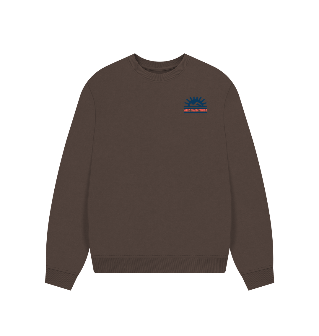 Chocolate Printed Sweater Front