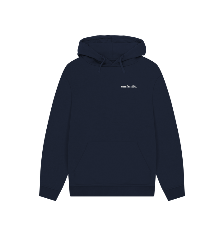 Navy Printed Hoody Front