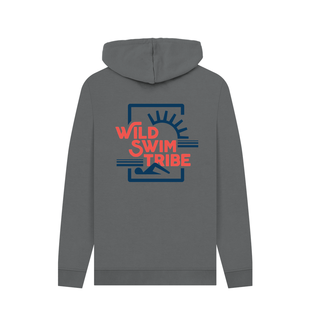 Slate Grey Printed Hoody Back