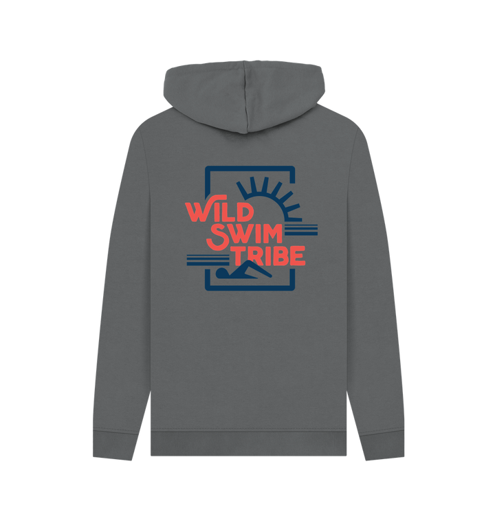 Slate Grey Printed Hoody Back