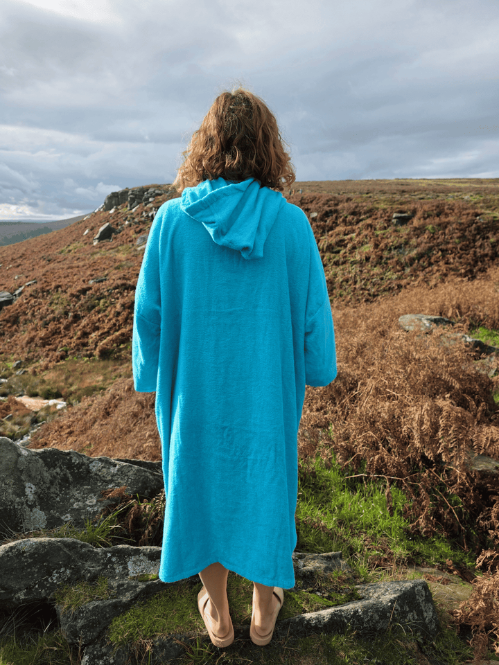 Blue Whale - bamboo/cotton poncho towel