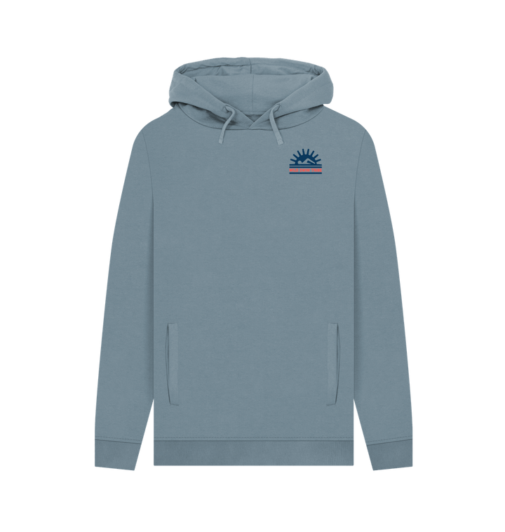 Stone Blue Printed Hoody Front