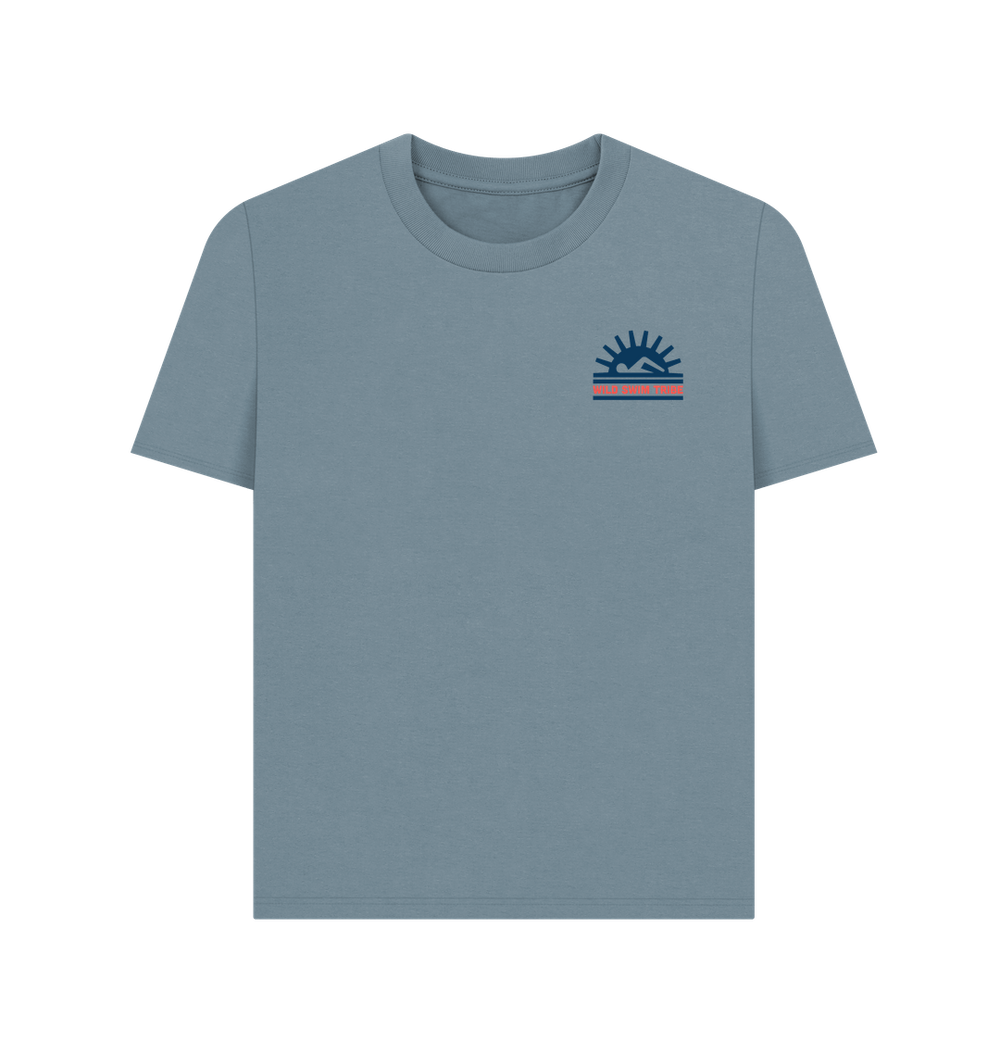 Stone Blue Printed T-shirt Front