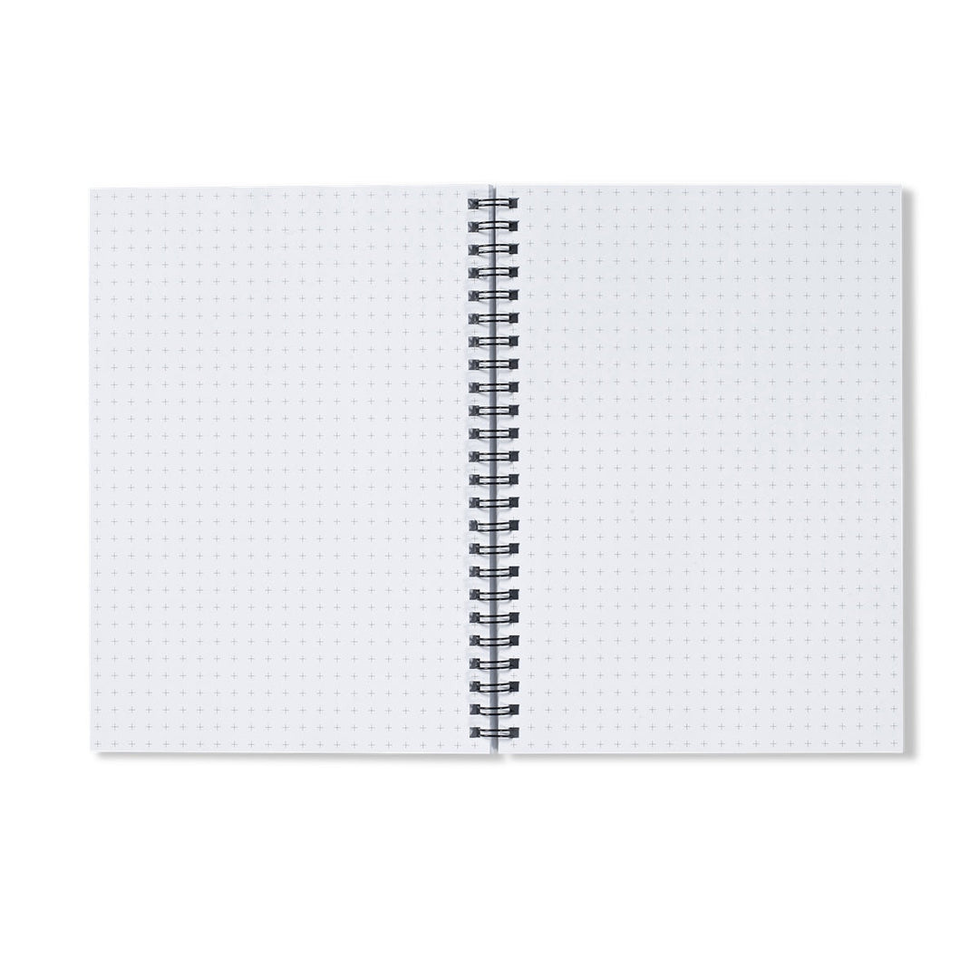 Graph page view of Hat On Kit Off notebook — wild swimming stationery
