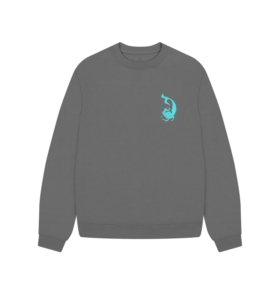 Slate Grey 'MYSTIC MERMAID' Relaxed Fit Jumper