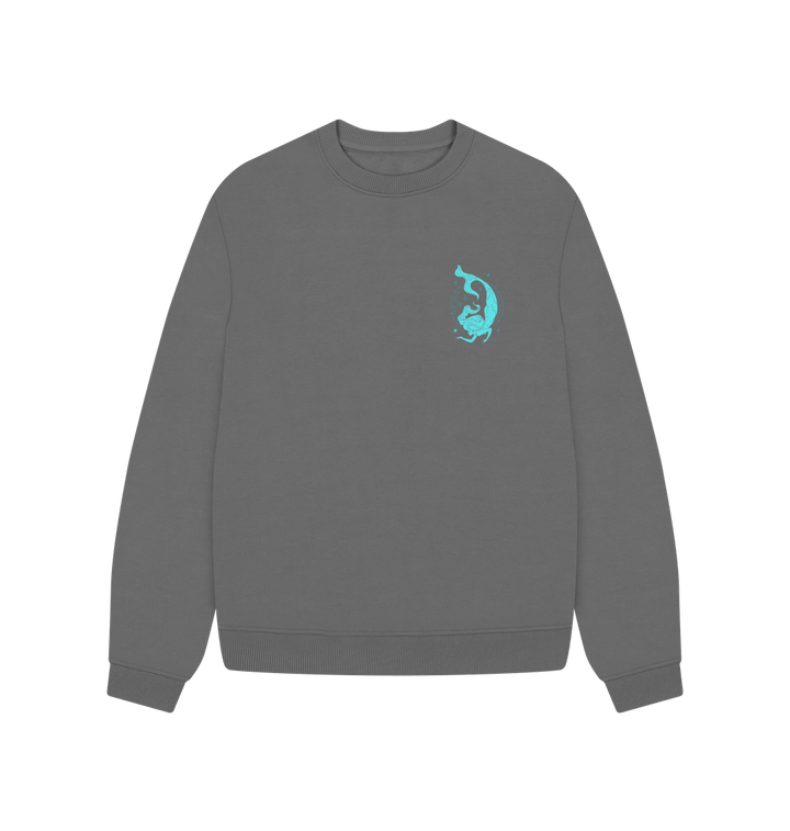 Slate Grey 'MYSTIC MERMAID' Relaxed Fit Jumper