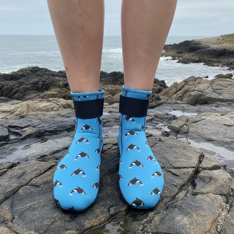 Limestone Neoprene Swimming Socks in Orca