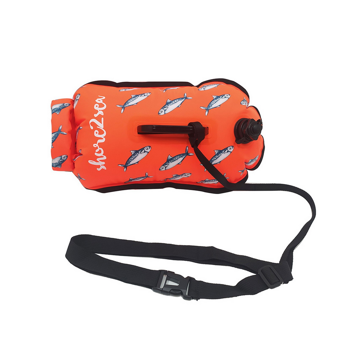 Shore2Sea Eco Friendly 12L Fish Tow Float/Dry Bag - Orange