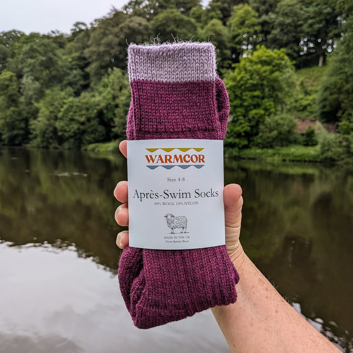 British Wool Socks - Lilac &amp; Plum