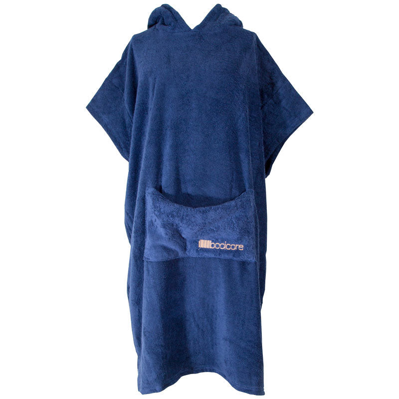 Premium Navy Blue Changing Robe - 100% Cotton Eco-Friendly Outdoor Towel