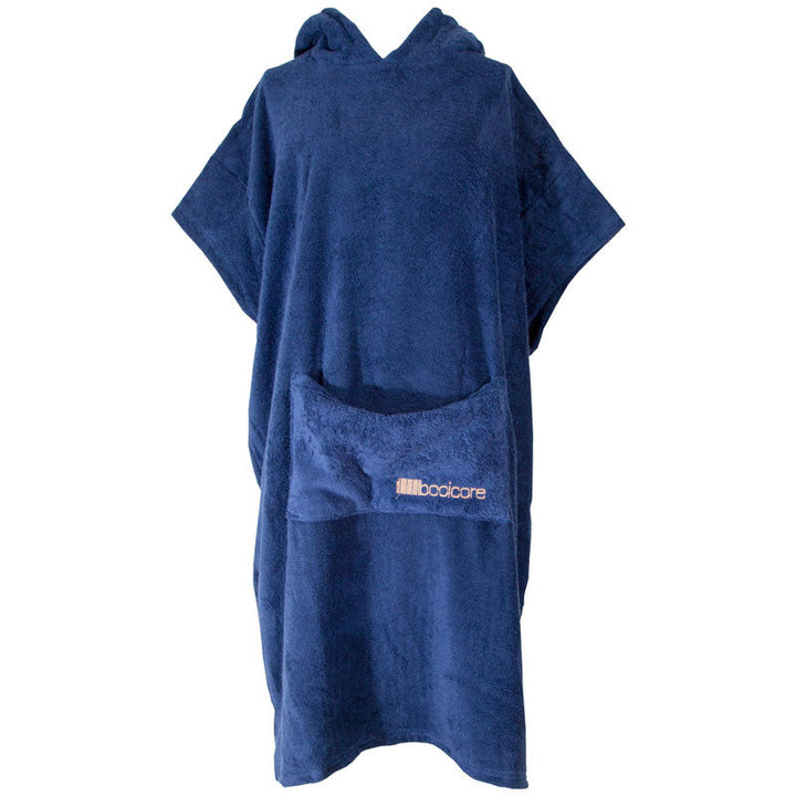 Premium Navy Blue Changing Robe - 100% Cotton Eco-Friendly Outdoor Towel