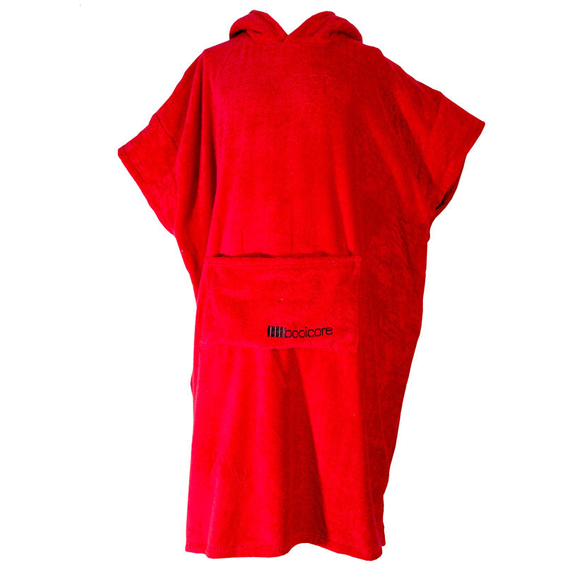 Premium Red Changing Robe - 100% Cotton Eco-Friendly Outdoor Towel
