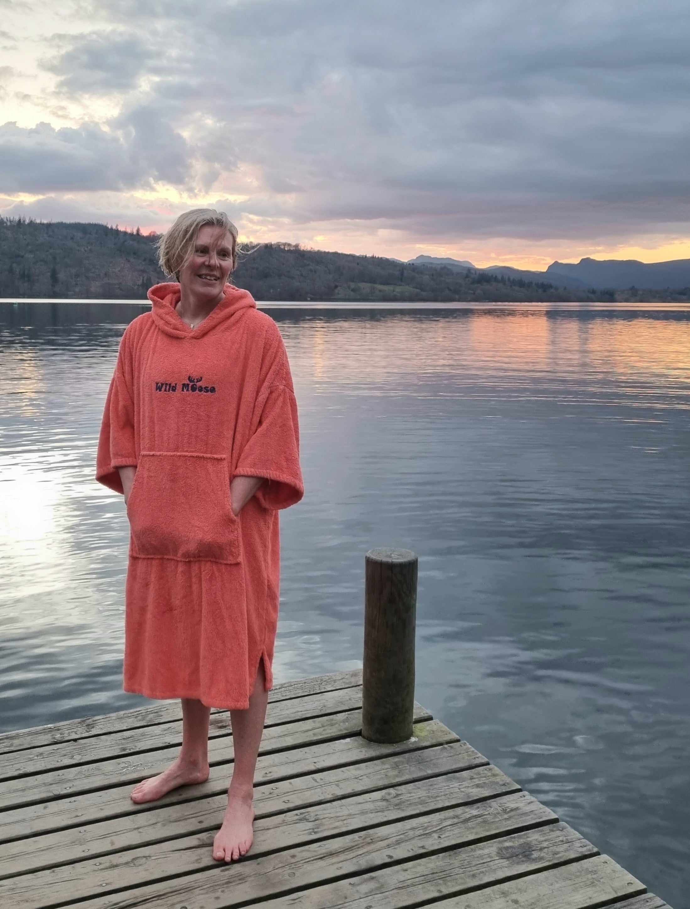 Silly Salmon - bamboo/cotton poncho towel