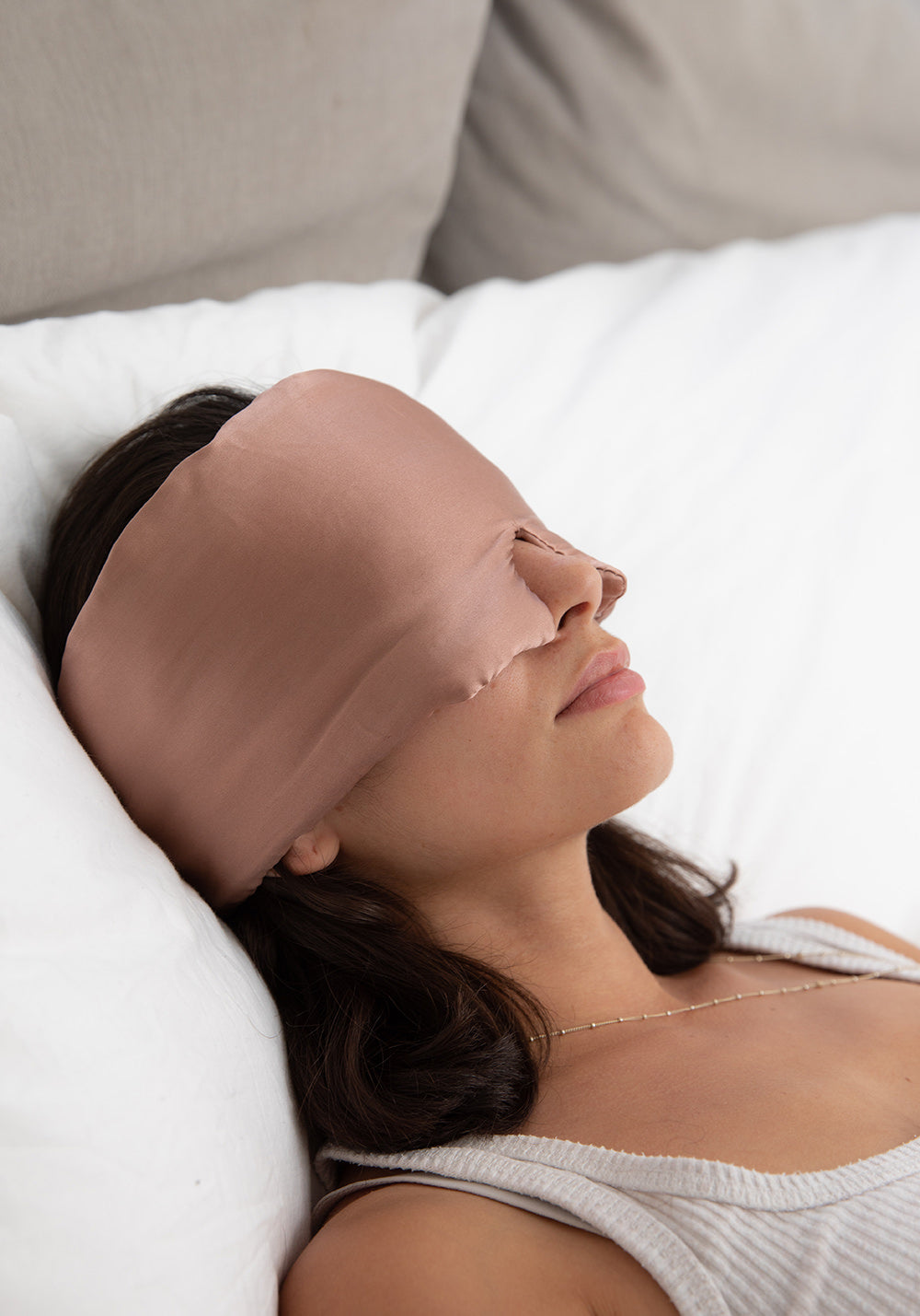 Silk Blackout Eye Mask - Misty Rose