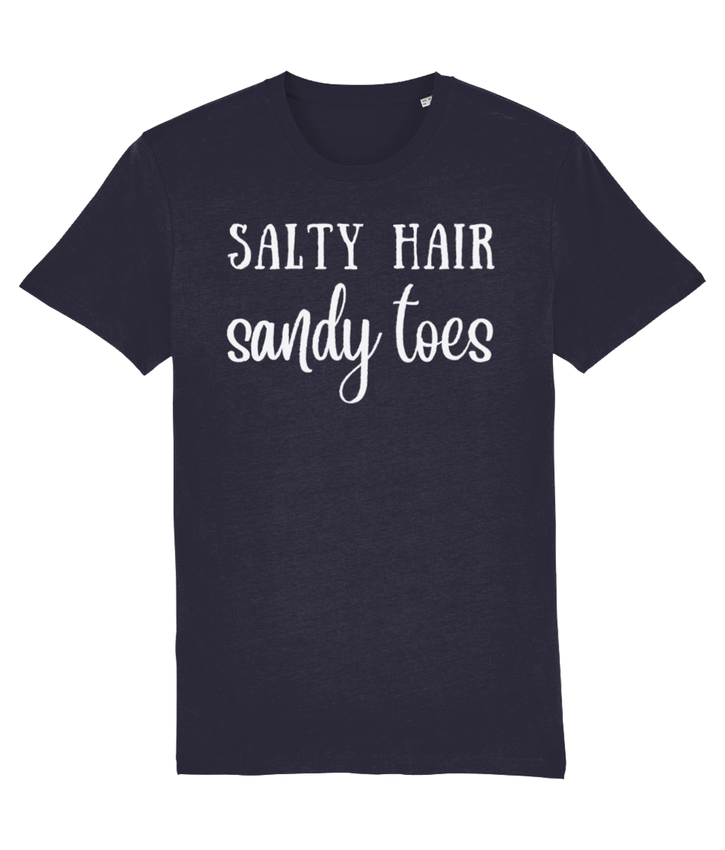 Salty Hair Sandy Toes Unisex Organic Cotton T-shirt