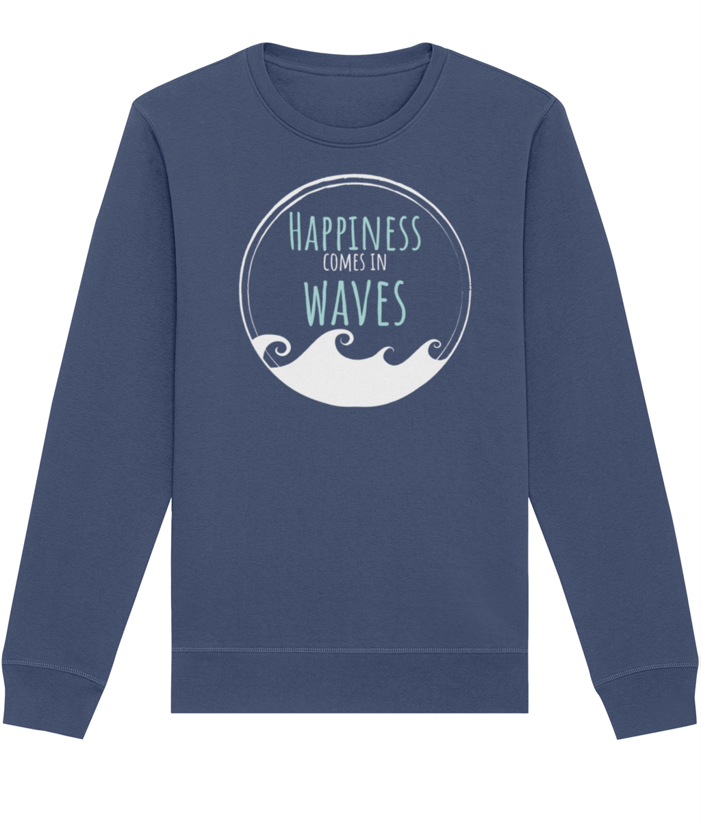 Happiness Comes in Waves Organic Cotton Sweatshirt