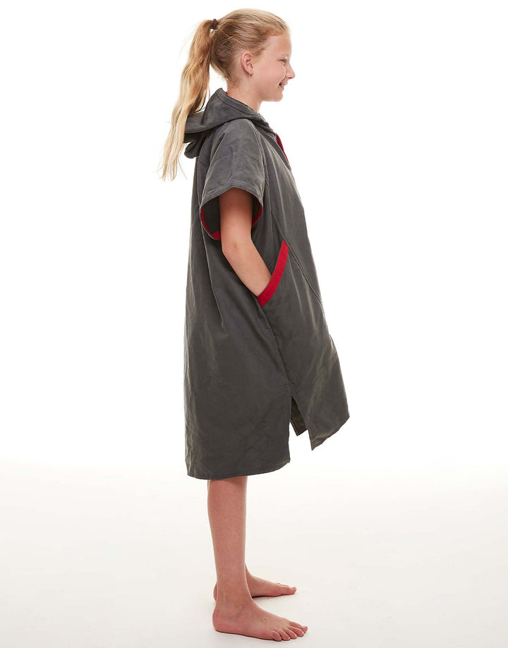 Kids’ Quick Dry Microfibre Changing Robe - Grey