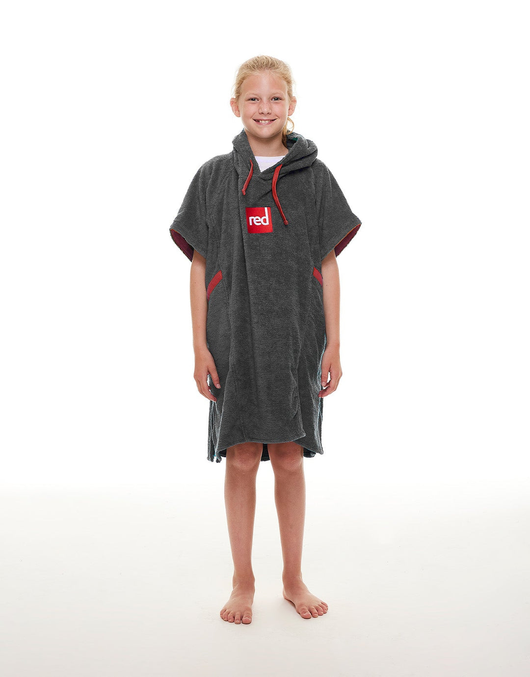 Kids’ Towelling Change Robe - Grey