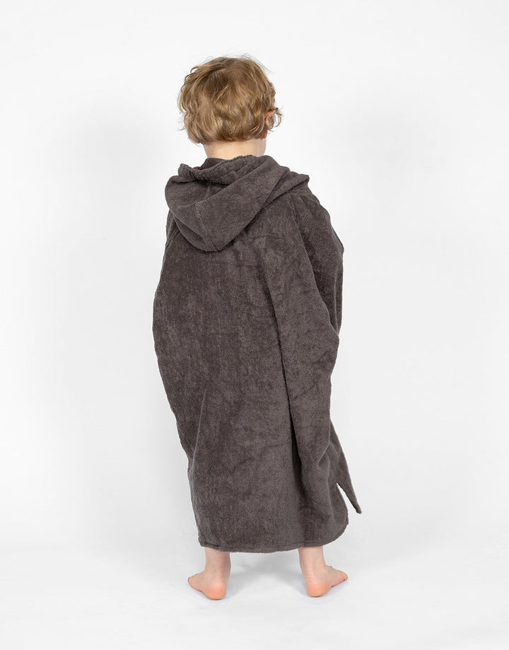 Kids’ Towelling Change Robe - Grey