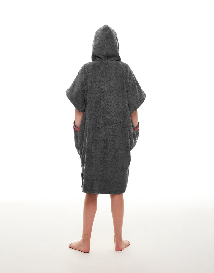 Kids’ Towelling Change Robe - Grey
