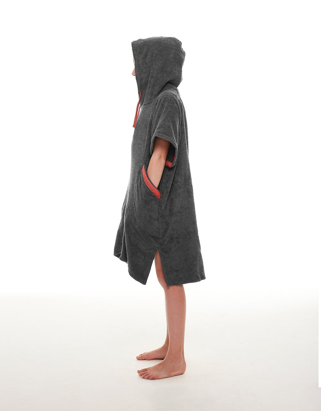 Kids’ Towelling Change Robe - Grey