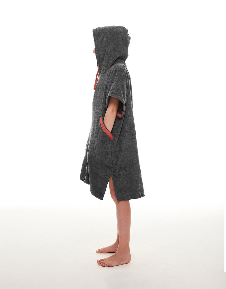 Kids’ Towelling Change Robe - Grey