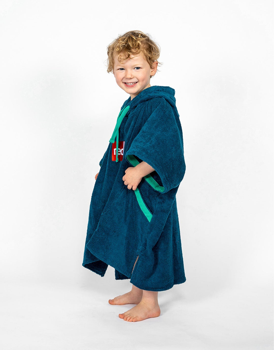 Kids’ Towelling Change Robe - Navy