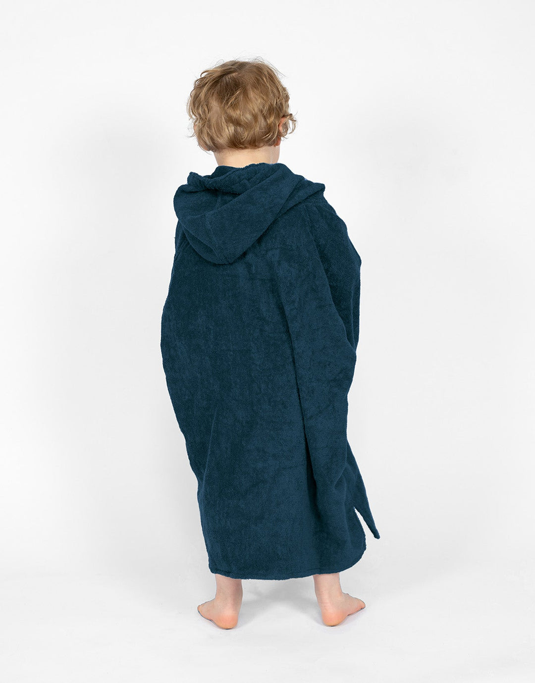 Kids’ Towelling Change Robe - Navy