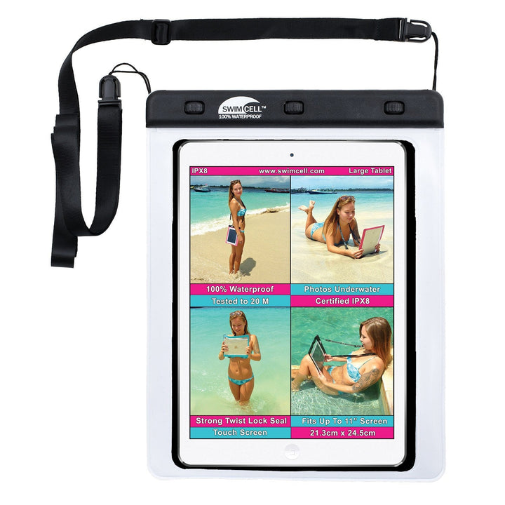 Tablet case white, waterproof
