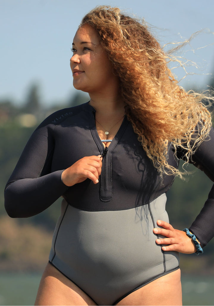 Linda Reversible Wetsuit - shades of Graphite