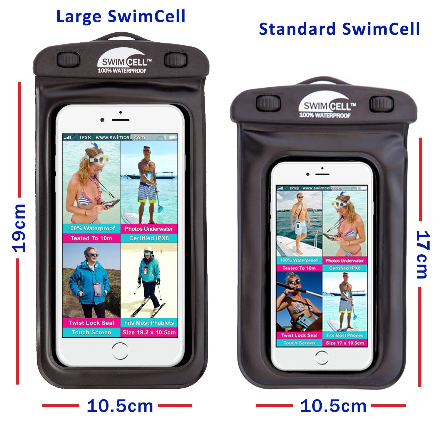 SwimCell Waterproof Phone Case - Large (up to 10 x 18cm)
