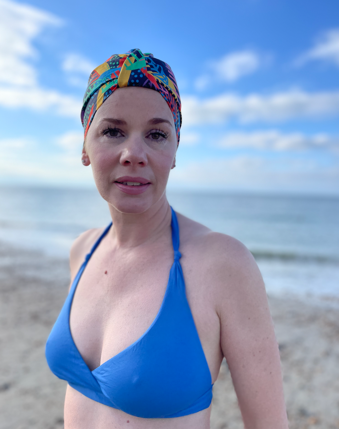 Salty Sea Knot - Swimming Cap Topper Swim Turban - Memphis Trail